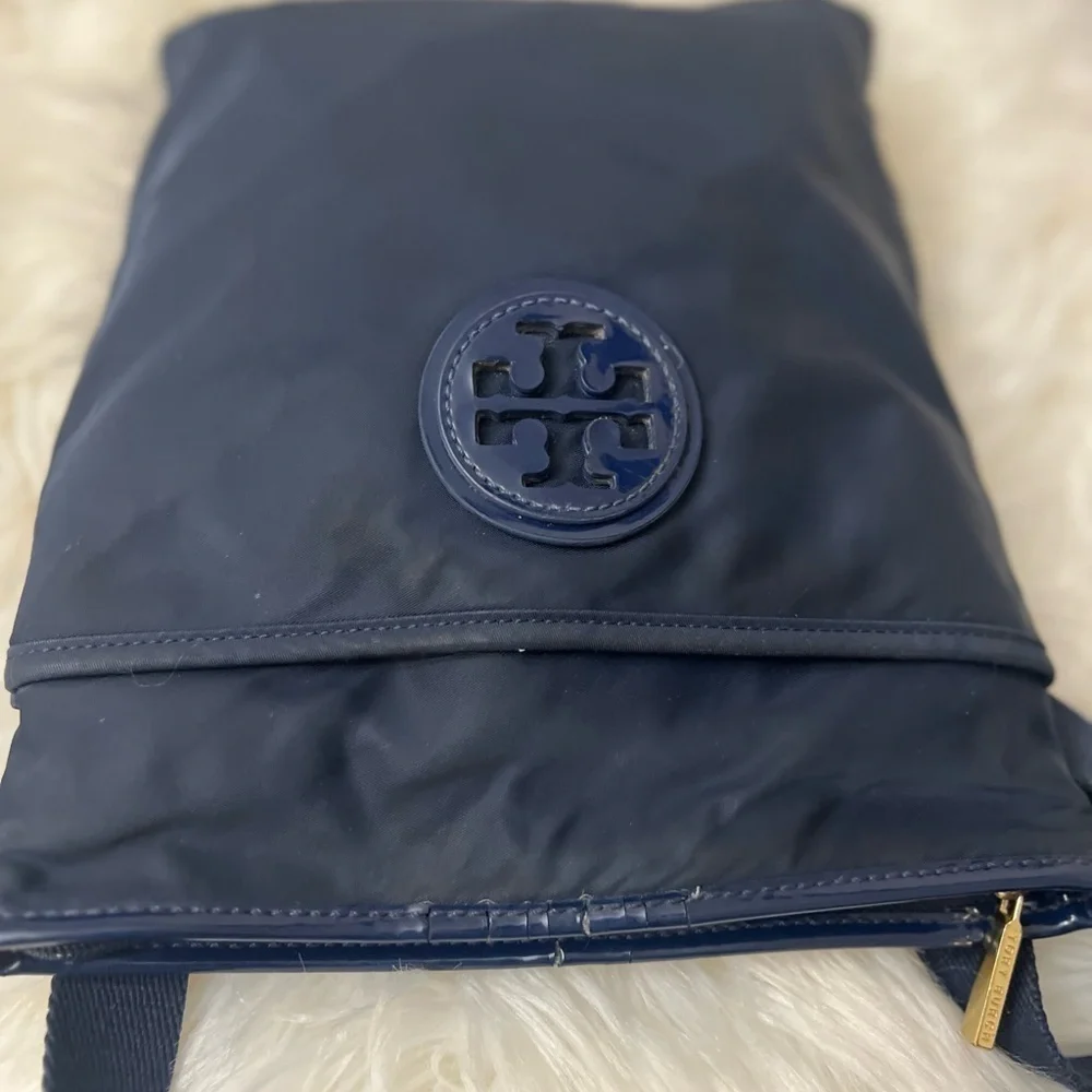 Tory Burch Blue Black Messenger Bag